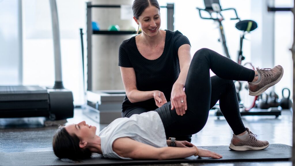 biomechanical assessment with a person lying on the floor