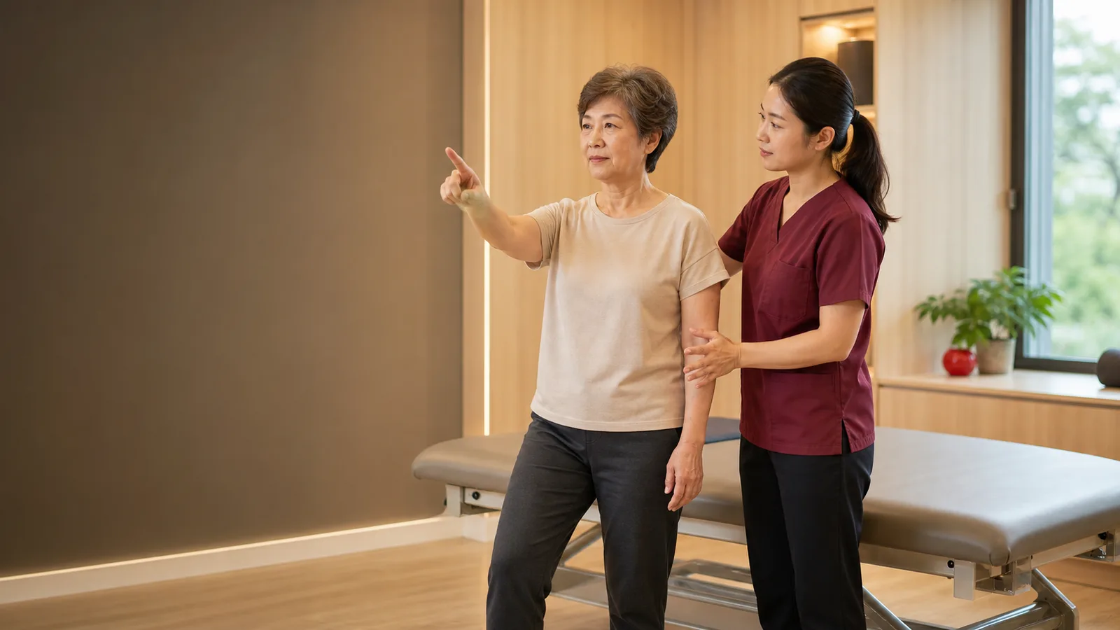 Physiotherapist assessing a patient with vestibular disorder 前庭疾病