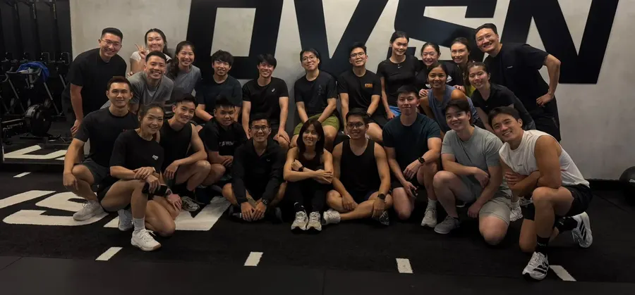 The PSC team together at a gym session