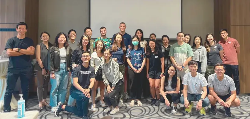 PSC clinicians together at a workshop