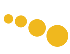 4 yellow circles , from left to right, smallest to biggest