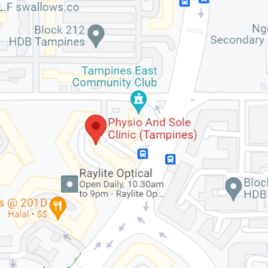 map of physio and sole clinic (Tampines)