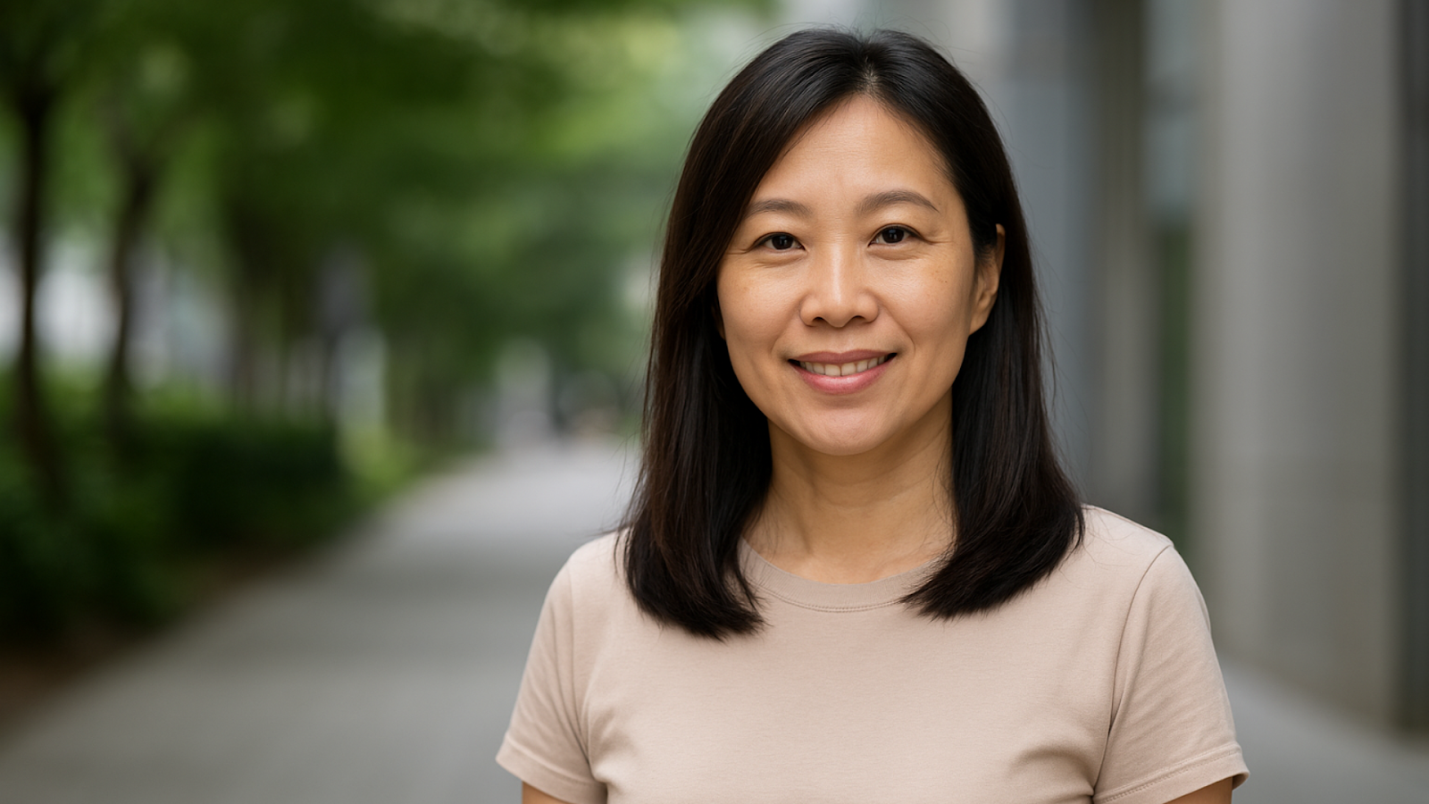 Woman in Singapore smiling after professional corn removal treatment with podiatrist.