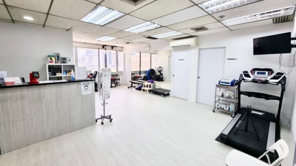 Physio & Sole Clinic Orchard treatment room in Far East Shopping Centre, providing physiotherapy and podiatry care
