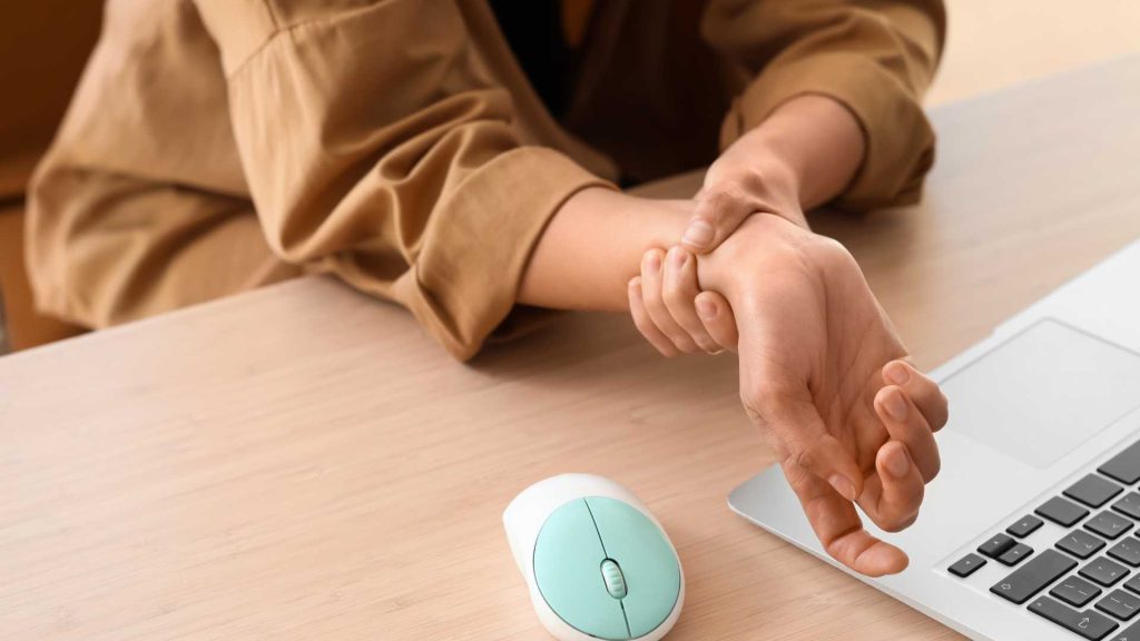 person experiencing wrist numbness tingling sign of nerve related condition physiotherapy singapore