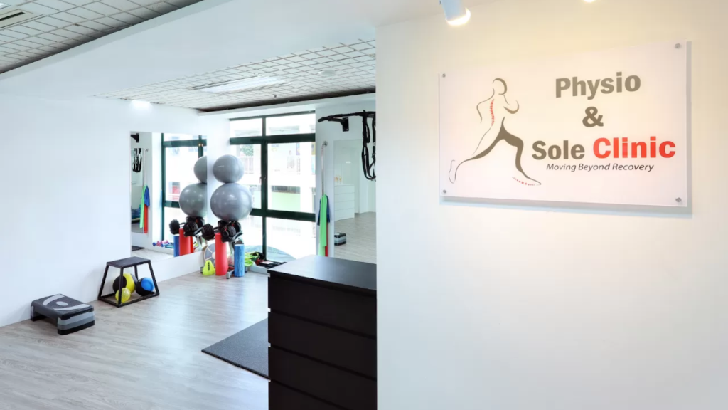 Physio & Sole Clinic physiotherapy studio in Singapore with rehabilitation equipment and treatment space
